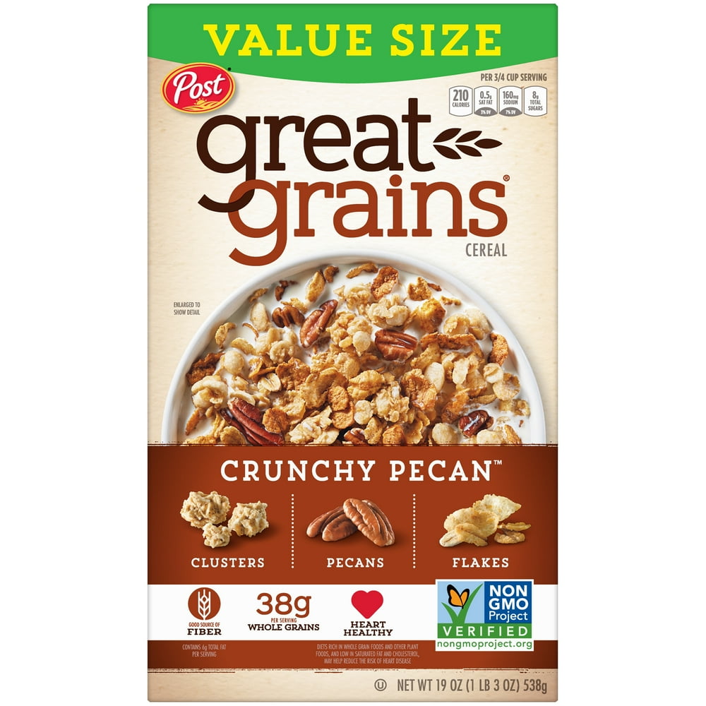 Post Great Grains Crunchy Pecan Breakfast Cereal, Non GMO Project