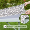 thumbnail image 6 of 36x36 Inch Bohemian Square Tablecloth with All-Around Elastic Hem, Fitted Cover for Standard Card Tables and Casual Dining, 6 of 6