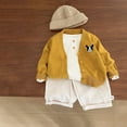 thumbnail image 7 of Fdrone Toddler Baby V-Neck Knit Cardigan Sweater with Cute Dog Embroidery Solid Color Loose Sweater Button Closed Casual Fall Winter Cardigan for Boys Girls, 7 of 7