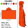 thumbnail image 2 of Towel Hiturbo Kids - Forro polar de felpa con capucha (127 x 76 cm), color naranja, 2 of 7