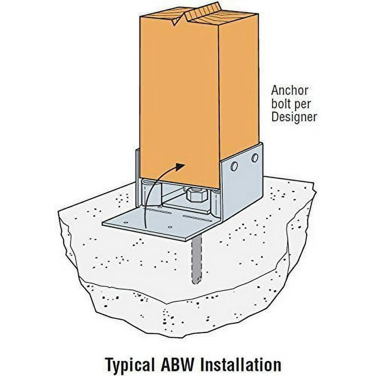 Simpson Strong Tie ABU44Z ZMAX Galvanized 16-Gauge 4x4 Adjustable Post Base  12-per Box 