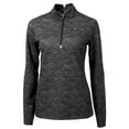 thumbnail image 2 of Women's Cutter & Buck Black Seton Hall Pirates Traverse Camo Quarter-Zip Pullover Top, 2 of 3