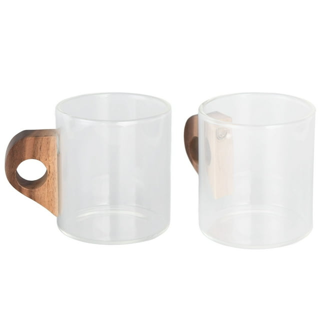 Glass Coffee Mug, Safe Strong Durable Coffee Mug Reliable Practical For Home For Restaurant For Travel