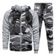 thumbnail image 2 of Hombres Casual Tendencia Deporte al aire libre Cuello redondo Manga larga Camuflaje Ropa deportiva Traje Pompotops oipoqjl8910, 2 of 9