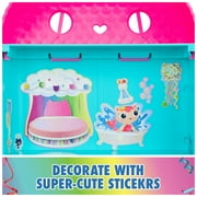 Gabby’s Dollhouse, On-The-Go Dollhouse, 12-inch Playset with Collectible Gabby Figure, Furniture & Stickers