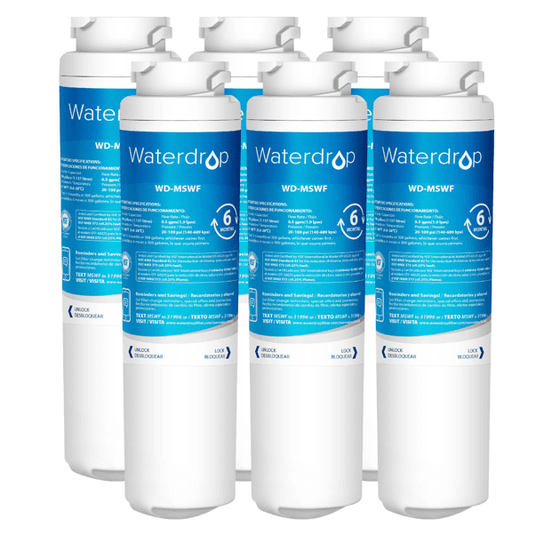 RWF1500A 101820A 1 Pack 101821B Waterdrop Plus MSWF Refrigerator Water Filter Replacement for GE® MSWF 
