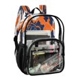 thumbnail image 5 of ALAZA Clear Backpack Orange Tie Dye Marble PVC Transparent BookBag, 5 of 7