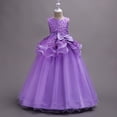 thumbnail image 6 of Trendfront Girls Dress Crew Neck Sleeveless Floral Bowknot Long Formal Princess Gown Birthday Party Evening Gown 5-16 Years, 6 of 6