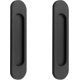 thumbnail image 1 of Set of 2 Matte Black Aluminum Alloy Self-Adhesive Oval Sliding Door Handles Without Punching, 1 of 3