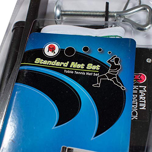 Martin Kilpatrick Standard Table Tennis Net Set 鈥?Fits Table Tennis Tables up to 2.25 inches Thick 鈥?Length of The Net Set is 68 inches 鈥?Tension Syst