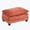 Orange, variant on Ottoman Only, Modern Sectional Couch, for Living Room Bedroom and Apartment, Comfy Double Layer Upholstered Seat Cushion, Breathable Chenille Fabric (Gray)