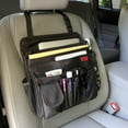 thumbnail image 6 of Lusso Gear | Hanging Car Seat Organizer | For Front or Backseat with 9 Compartments | Great for Kids and Roadtrips | Black with Red Stitching, 6 of 6