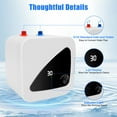 thumbnail image 2 of Electric Water Heater - 110 Volt 1500W 2.11Gallon Instant Hot Under Sink for Kitchen Washing Faucet（IPX4 Maximum Temperature 149℉）, White, 2 of 14