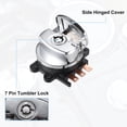thumbnail image 5 of Unique Bargains 1 Set Round Key Ignition Switch Fit for Harley-Davidson Softail Road King 1993-2013 Silver Tone, 5 of 7