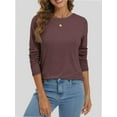 thumbnail image 6 of Long Sleeve T Shirts for Women Loose Fit, Crewneck Womens Long Sleeve Tops Casual Trendy Lightweight Basic Tee Tops, 6 of 6