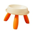 thumbnail image 4 of Tazón de gato con soporte Protege el de mascotas y comedero plato de comida de gato comida de gato y tazón de agua para perros pequeños Beige y naranja, 4 of 8