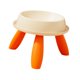 thumbnail image 4 of Tazón de gato con soporte de comida y agua Tazón de comida de comida de gato recipiente de bocadillo para perros pequeños suministros Beige y naranja, 4 of 8