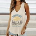 thumbnail image 2 of Unir Women's V-Neck Sleeveless Graphic Tank Top Casual Loose Fit "Take The Trails" Outdoor Inspired Cami, 1 Piece, S-XXL, 2 of 5