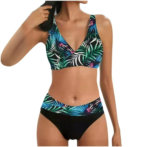 Traje de baño con estampado de verano para mujer Traje de baño elegante Ropa de playa Bikini Siamés OAVQHLG3B Store lin121212