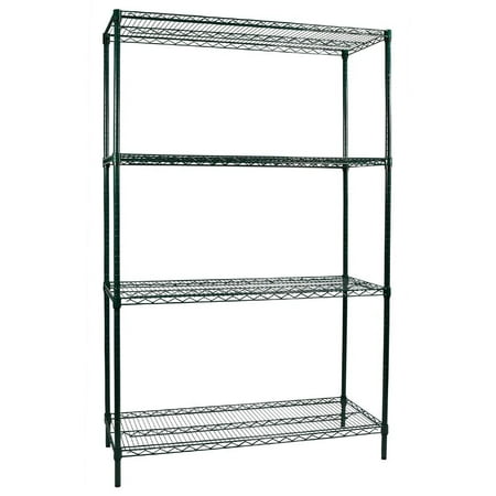 Apollo Hardware Commercial Grade Green 4 Shelf Nsf Wire Apollo Hardware Commercial Grade Green 4 Shelf Nsf Wire Shelving Rack 18 X48 X72 Com