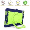 thumbnail image 4 of Dteck Shoulder Strap Case for iPad Air 5th 4th Generation 10.9-inch,Shockproof Rubber Heavy Duty Hybrid iPad Pro 11" 2020/2018 Protective Drop-Proof Protection Kickstand Cover,Navy+Olivine, 4 of 8