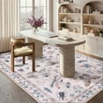 thumbnail image 4 of Moynesa Insect 8'x10' Large Area Rugs for Living Room Washable Natural Girls Bedroom Rug Bug Accent Carpet for Dining Room Nursery Office Sunroom Stain Resistant Non Slip, Pink, 4 of 12