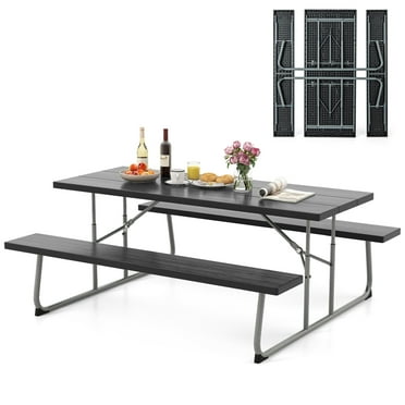 X-Frame Picnic Table Dining Set - Walmart.com