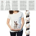 thumbnail image 3 of Odeerbi Christmas Shirts for Women 2025 Elk Snowman Cartoon Print Maternity Clothing Short Sleeve Top Pregnancy Green, 3 of 5
