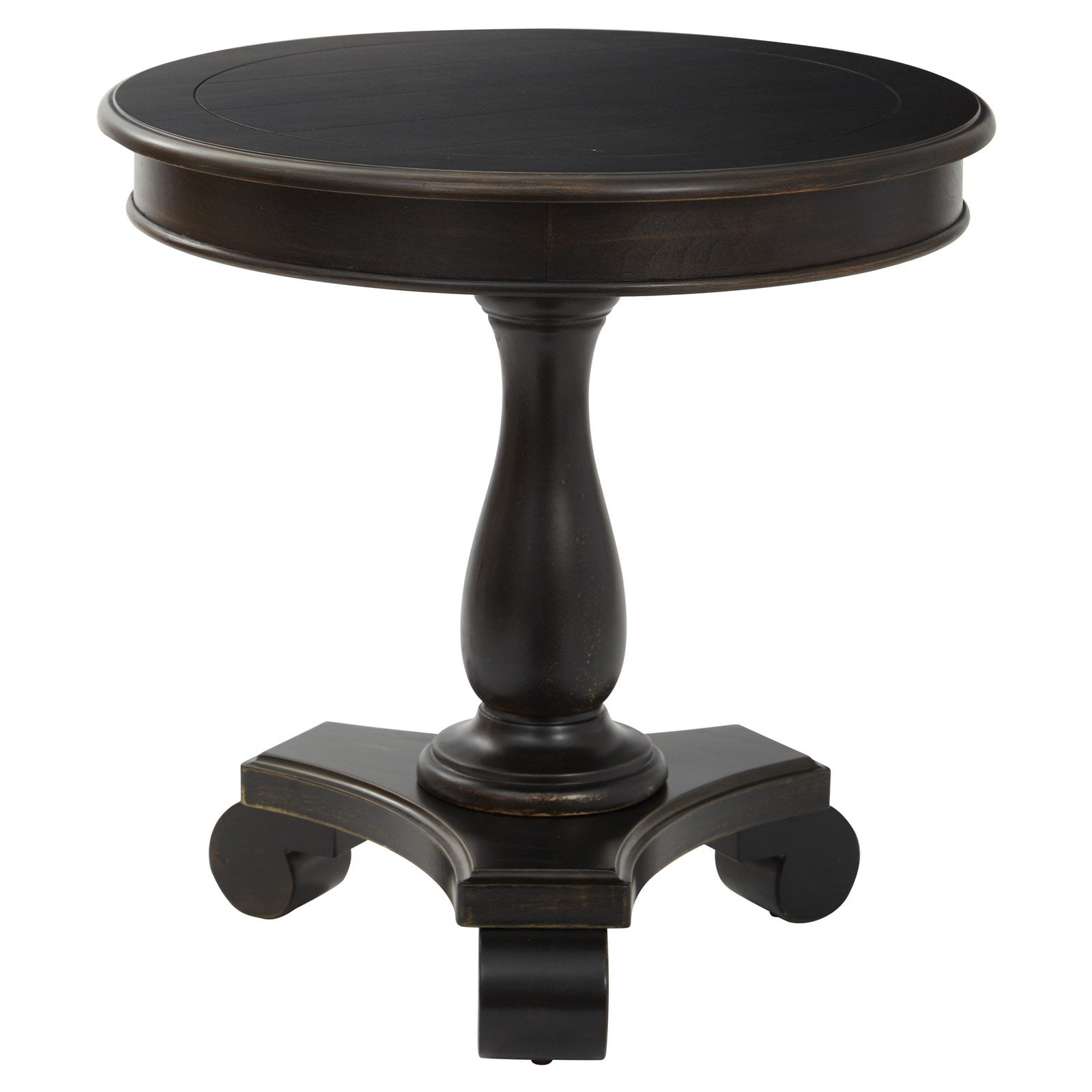 OSP Home Furnishings Avalon Hand Painted Round Accent table in Antique ...