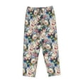 thumbnail image 4 of Naloa Colorful Flowers Print Women’s Ultra-Soft Comfy Pajama Lounge Pants with Pockets & Drawstring, 4 of 8