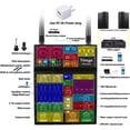 thumbnail image 5 of Mezclador de audio profesional con micrófono inalámbrico dual, interfaz del sistema de consola de placa de sonido Mezclador de DJ de 4 canales USB Bluetooth MP3 Entrada de computadora Alimentación fan, 5 of 5