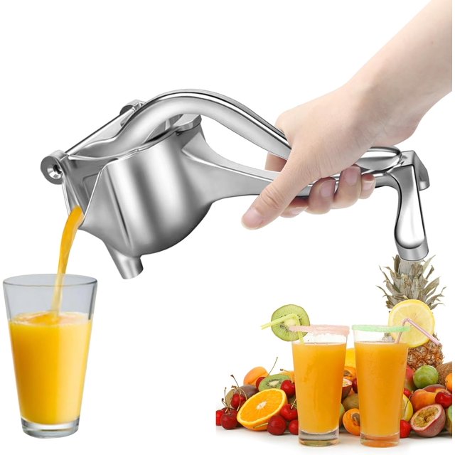 Stainless Steel Fruit Juicer Lemon Drilling Orange Lemon Juicer Manually Juicer Fruit Squeeze Machine Fruit Vegetable Maker Machine Hand Press Tool Kitchen Gad