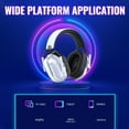 thumbnail image 4 of Ecomoment Wireless Gaming Headset Compatible for PS5 Switch PC Mac, 2.4 GHz/Bluetooth 5.2 Gaming Headphones with Noise Cancelling Microphone 40+ Hours Battery Life,3.5mm Wired for Xbox Series,White, 4 of 10