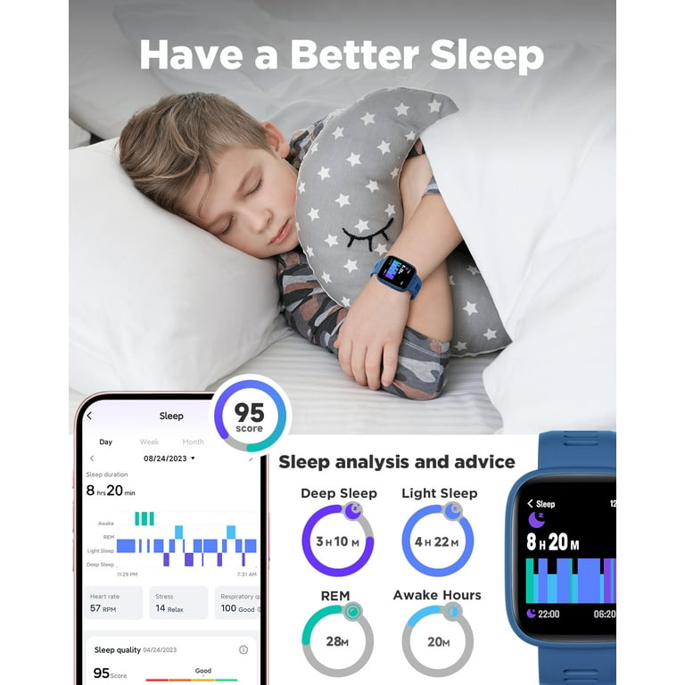 BIGGERFIVE Smart Watch for Kids, Fitness Tracker Watch