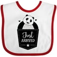 thumbnail image 3 of Inktastic Just Arrived Panda Bear New Baby Boys or Girls Baby Bib, 3 of 4