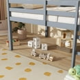 thumbnail image 6 of Space Saving & Low Height Design Rubber Wood Loft Bed,Grey, 6 of 11