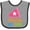 Heather and Black, variant on Inktastic Cheerleader Megaphone Cheerleading Team Girls Baby Bib