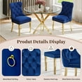 thumbnail image 2 of Round Table Set for 2, 36" Tempered Glass Gold Legs Dining Table with Dining Chairs for Dining Room, Kitchen, Meeting Room, 2 of 8