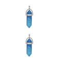 thumbnail image 3 of Colgante de ágata Minnieouse Encanto de columna hexagonal para mujer Azul 2piezas, 3 of 6