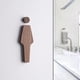thumbnail image 3 of Letrero de madera para baño Brillar formas de baño para hombres y mujeres marrón, 3 of 5