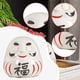 thumbnail image 5 of Figura decorativa de muñeca Daruma japonesa de cerámica blanca, regalo decorativo versátil. Blanco, 5 of 9