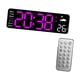 thumbnail image 3 of Reloj de pared LED Reloj de pared digital Reloj de decoración de pared moderno multifuncional Reloj de escritorio electrónico para dormitorio Estudio Negro y rosa rojo., 3 of 8