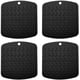 thumbnail image 1 of Salvamanteles de silicona para cocina, almohadillas calientes, platos calientes, cuchara, pelador de ajo, antideslizante, resistente al calor, multiusos, herramienta de cocina, paquete de 4, 7 x 7, color negro, salvamanteles de silicona para ollas BANYUO  Electrónica, 1 of 6