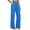 Blue, variant on Women's High Waist Wide Leg Trousers, Paper Bag Waist Yoga Pants with Pockets, Linen-Like Breathable Work Casual Pants for Women