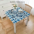 thumbnail image 2 of nygtbtfer  Checkered Tablecloth, Little Squares and Stripes Pastel Color Gingham Repeating Rows Vintage Tile, Dining Room Kitchen Rectangular Table Cover White, 2 of 7