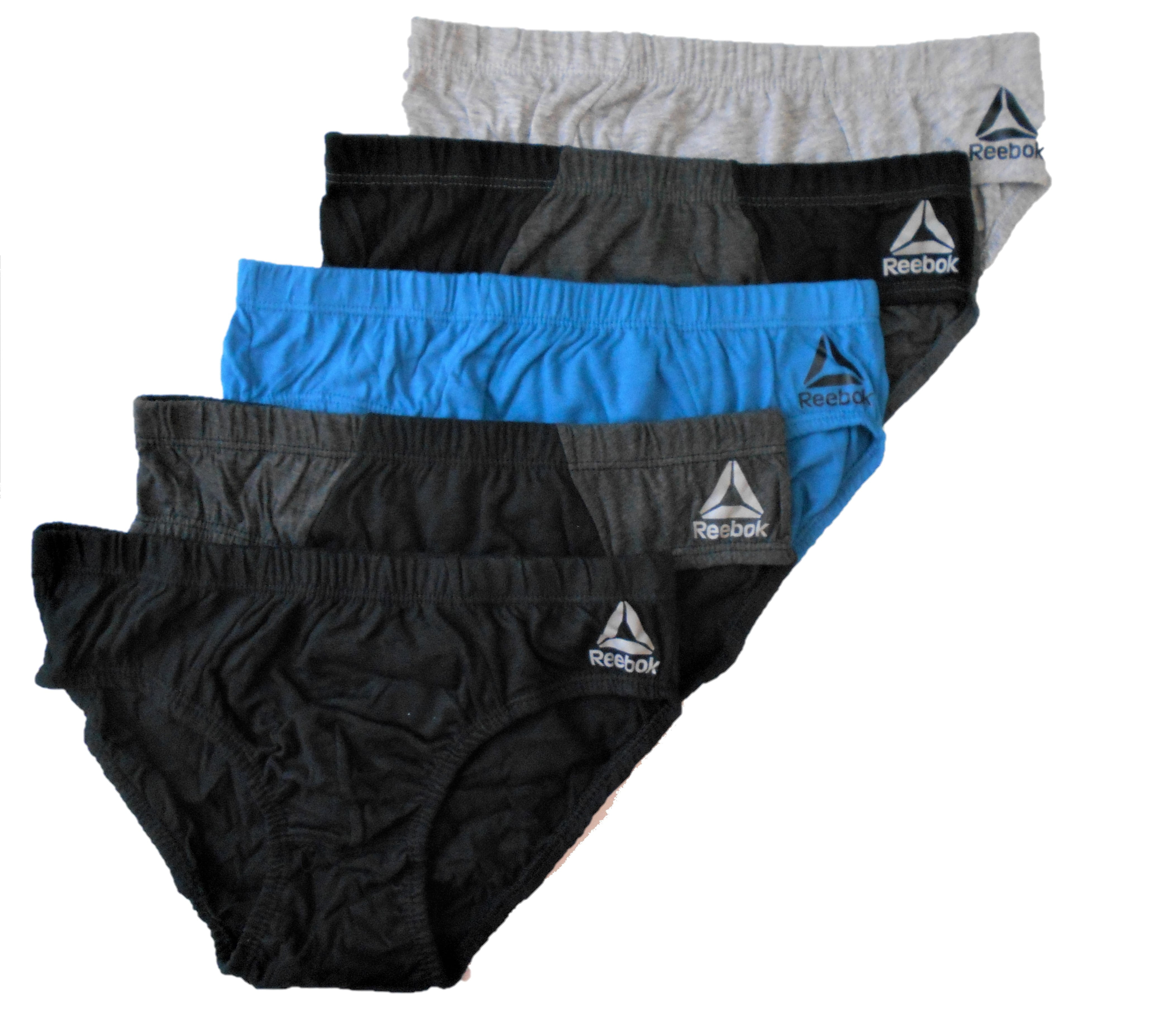 Reebok REEBOK 5 PACK BRIEFS 183 FUSE TURQUOISE MEDIUM LOW RISE UNDERWEAR