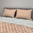 thumbnail image 2 of Orange Comforter & Sham Bedding Set, Monochrome Floral Geometric Single Toned Blossomy Motif Repetitive Modern Pattern, 3 pcs Duvet Set Microfiber Filling Quilt, 5 Sizes, White, by Ambesonne, 2 of 4