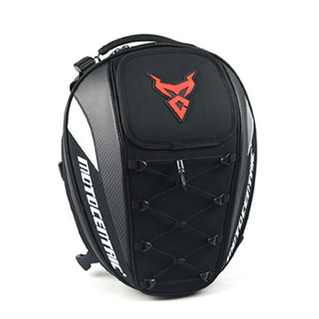 Wweixi Waterproof Motorbike Rear Bag Motorcycle Bag Waterproof Motorbike Tail Bag Rear Mounted Storage Pouch with Reflective Strips Red Type 1