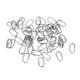 thumbnail image 1 of 50 piezas de señuelos de pesca Cola de anillo dividido ovalado conectores de aparejos de acero inoxidable, 1 of 6