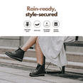 thumbnail image 6 of Ccilu XpreSole Panto Women High Top Ankle Eco-friendly Boots Anti-slipping Lightweight Rainboots, 6 of 6